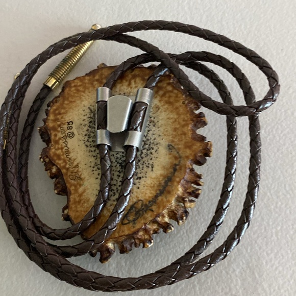 J Rasmussen signed Bolo tie-Stag-Beautiful!! - Picture 4 of 7